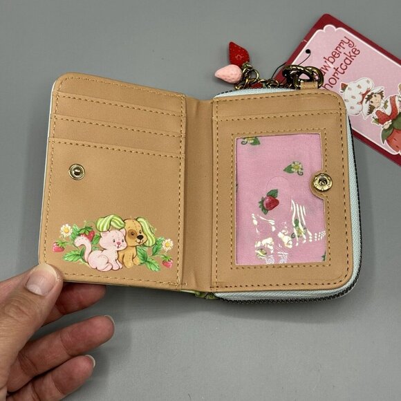 Strawberry Shortcake Hot Balloon Mini Zipper Wallet New - Picture 3 of 4